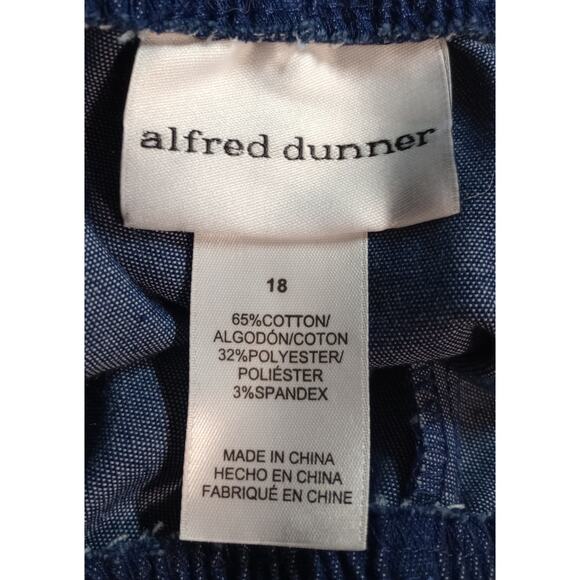 Alfred Dunner‎ Pants Ladies 18 Pull On Waist Chambray - Picture 4 of 5